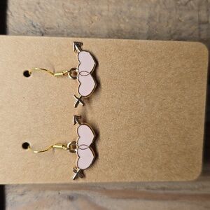 Valentine's Day Light Pink Heart Earrings